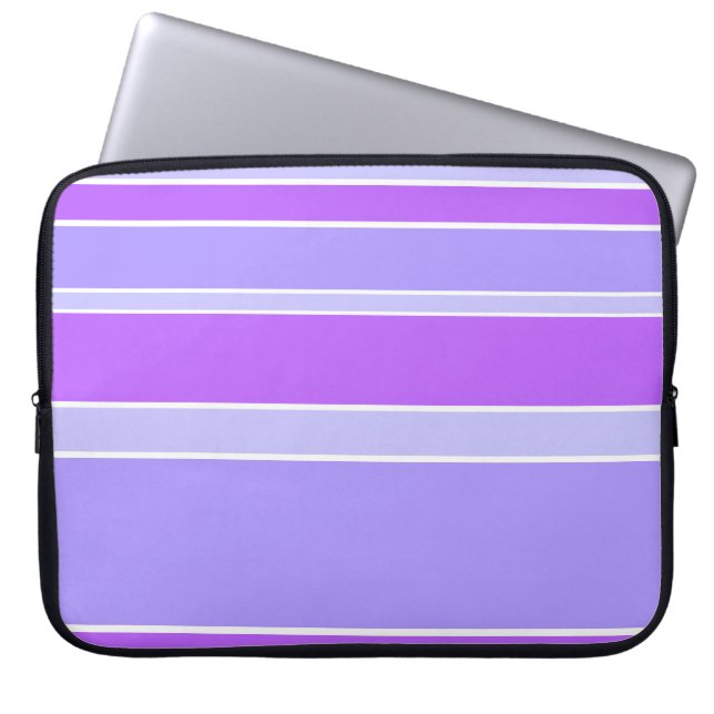 Housse Pour Ordinateur Portable Bandes violettes (Devant)