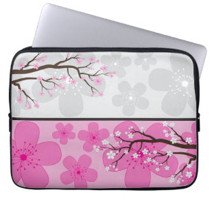 Housse Pour Ordinateur Portable Bannières de fleurs de cerisier