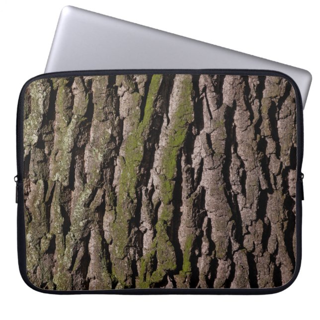 Housse Pour Ordinateur Portable Barbier chêne moss tronc bois (Devant)