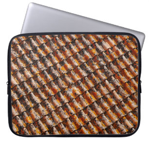Housse Pour Ordinateur Portable Bardeaux de toit orange et noir