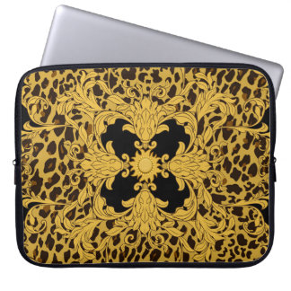 Housse Pour Ordinateur Portable Baroque léopard, Poster de animal orné