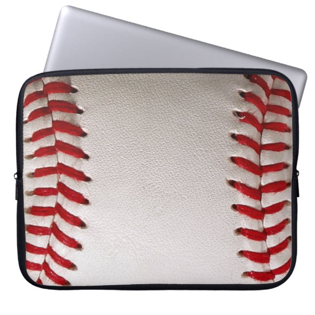 Housse Pour Ordinateur Portable Baseball et Softball Couture Rouge (Devant)