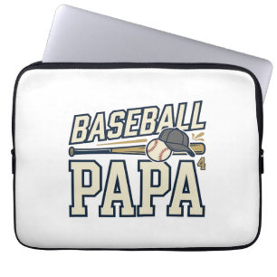 Housse Pour Ordinateur Portable Baseball Papa Vintage Gravure Design de T-shirt_1