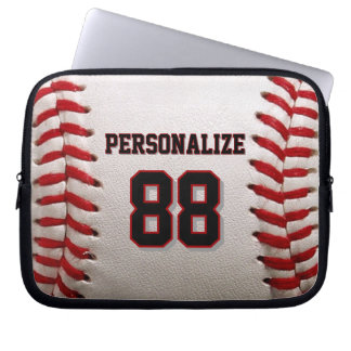 Housse Pour Ordinateur Portable Baseball Softball Nom et Numéro personnalisés