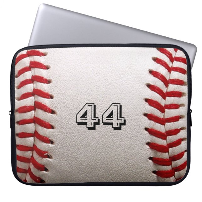 Housse Pour Ordinateur Portable Baseball with Customizable Number (Devant)