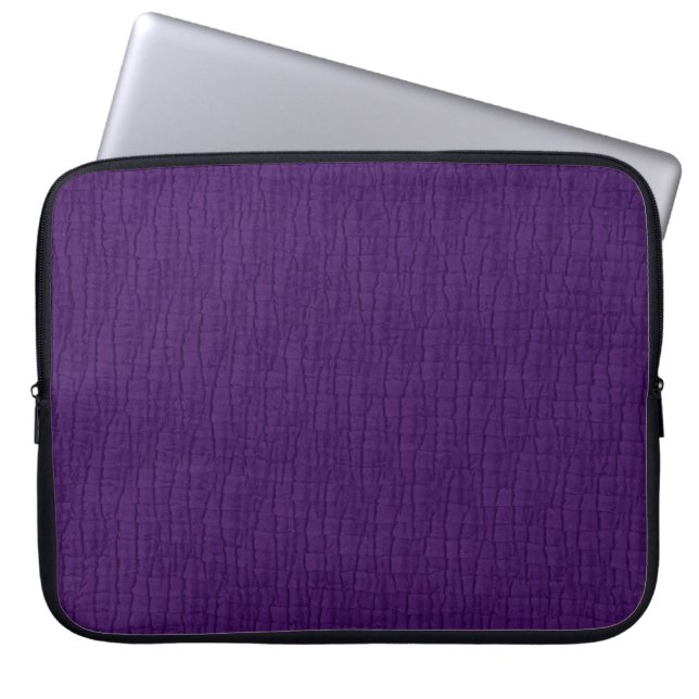 Housse Pour Ordinateur Portable Basic Purple Wrinkle Fabric Look (Devant)