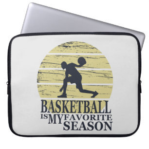 Housse Pour Ordinateur Portable basket-ball ma saison préférée rétro coucher de so