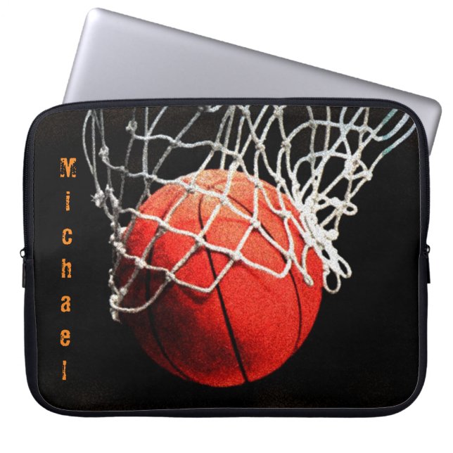 Housse Pour Ordinateur Portable Basket-ball Votre nom (Devant)