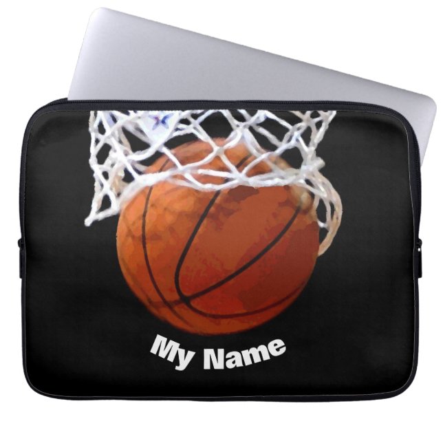 Housse Pour Ordinateur Portable Basket-ball Votre nom (Devant)