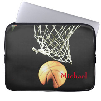 Housse Pour Ordinateur Portable Basketball Artwork Votre nom