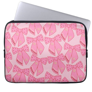 Housse Pour Ordinateur Portable Basses de Noël roses