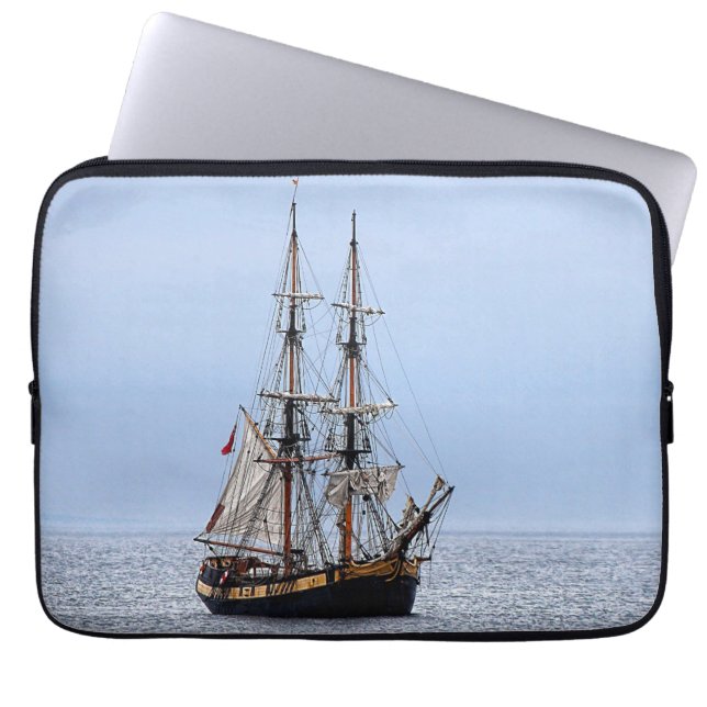 Housse Pour Ordinateur Portable Bateau de pêche nautique Ciel bleu (Devant)