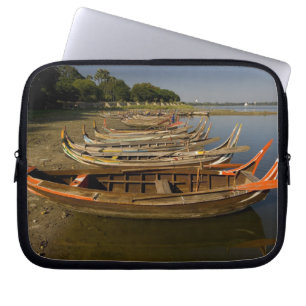 Housse Pour Ordinateur Portable Bateaux sur le lac entre Kyauktawgyi Paya et