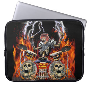 HOUSSE POUR ORDINATEUR PORTABLE BATTEUR DE MÉTAUX LOURDS DE ZOMBI