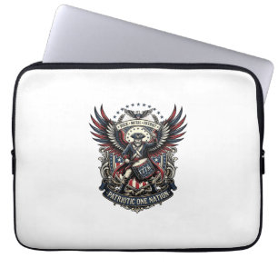 Housse Pour Ordinateur Portable Batteur Patriotique De Rock Metal Musique Liberté