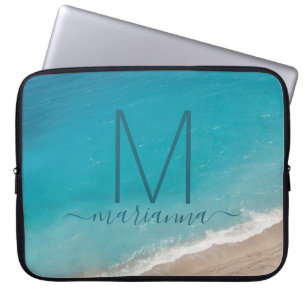Housse Pour Ordinateur Portable Beach Ocean Waves Turquoise Personnalisé