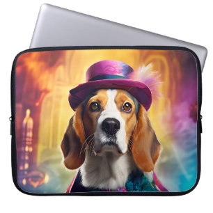 Housse Pour Ordinateur Portable Beagle en costume vibrant