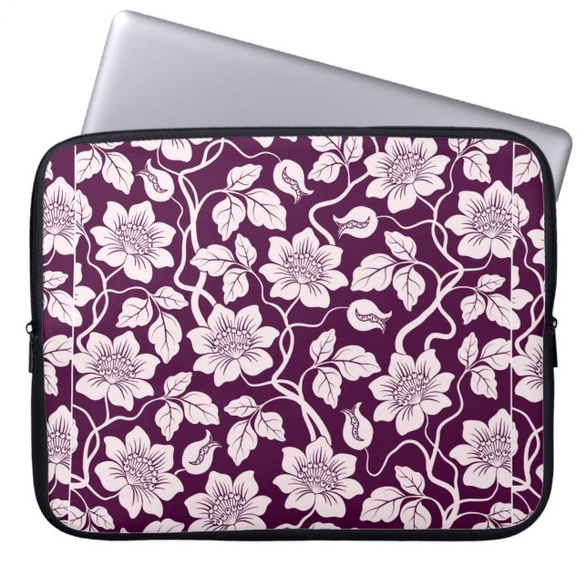 Housse Pour Ordinateur Portable Beau Arrière - plan Floral (Devant)