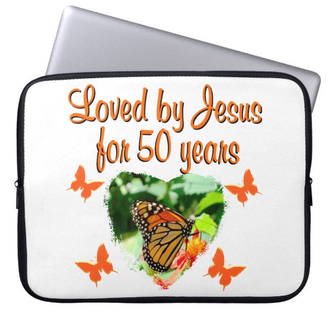 HOUSSE POUR ORDINATEUR PORTABLE BEAU BUTTERFLY 50E ANNIVERSAIRE CONCEPTION (Devant)