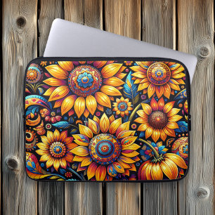 Housse Pour Ordinateur Portable Beau Hyperréaliste Sunflower Art