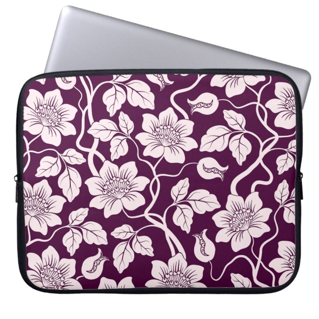Housse Pour Ordinateur Portable Beau motif floral (Devant)