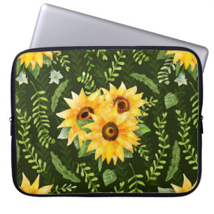 Housse Pour Ordinateur Portable Beau motif transparent avec tournesol brillant h
