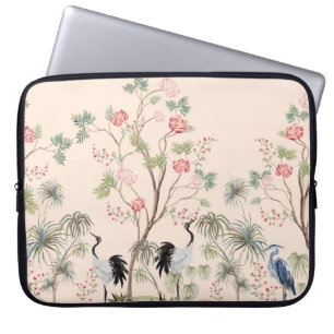 Housse Pour Ordinateur Portable Beau papier peint exotique chinoiserie. Main dessi