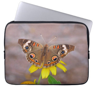 Housse Pour Ordinateur Portable Beau papillon sur Fleur Jaune