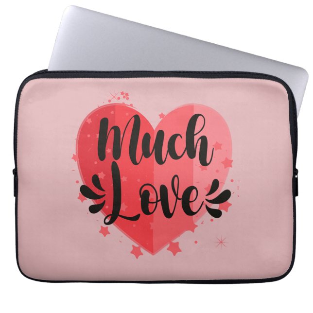 Housse Pour Ordinateur Portable Beaucoup d'amour, grand coeur (Devant)
