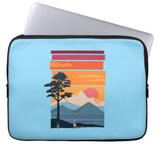 Housse Pour Ordinateur Portable Beauté de la nature de montagne au coucher du sole