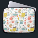 Housse Pour Ordinateur Portable Beaux animaux nautiques amusants. Motif Sea kids<br><div class="desc">Mignons drôles d'animaux nautiques manche portable.</div>