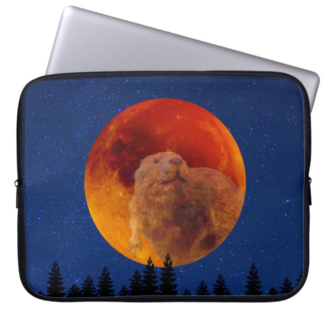 Housse Pour Ordinateur Portable Beaver Moon en novembre (Devant)