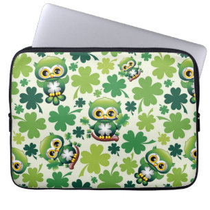 Housse Pour Ordinateur Portable Bébé Hibou Mignon St Patrick Dessin Animé