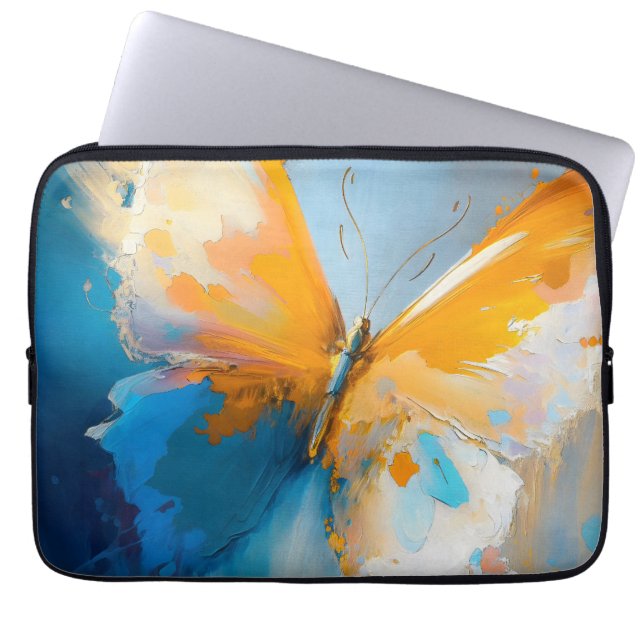 Housse Pour Ordinateur Portable Becoming Light – Abstract Butterfly In Motion (Devant)