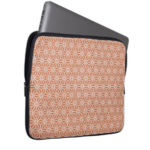 Housse Pour Ordinateur Portable Beige Oriental Ensyucha Asanoha Motif Japon