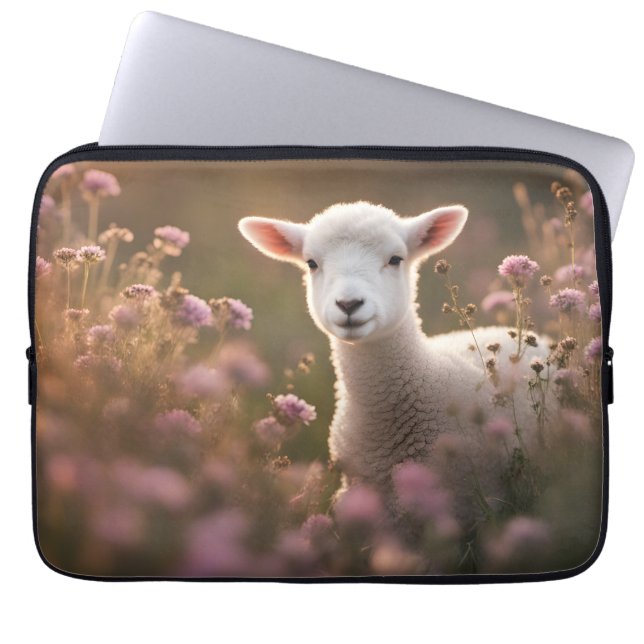 Housse Pour Ordinateur Portable Belle Agneau (Devant)