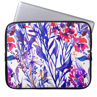 Housse Pour Ordinateur Portable Belle aquarelle fleurie sans couture motif