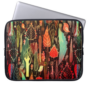 Housse Pour Ordinateur Portable belle couture motif des feuilles d'automne et tr