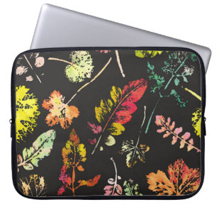 Housse Pour Ordinateur Portable belle et folle aquarelle motif de feuilles main.