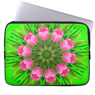 Housse Pour Ordinateur Portable Belle Fleur Mandala Design
