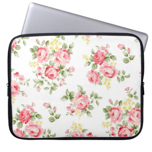 Housse Pour Ordinateur Portable Belle motif de fleur rose, petite bouqu fleurie