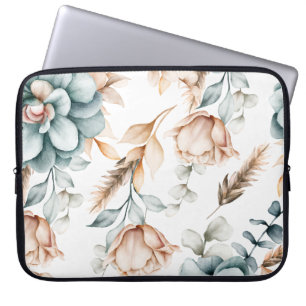Housse Pour Ordinateur Portable Belle motif sans couture fleurie avec vintage