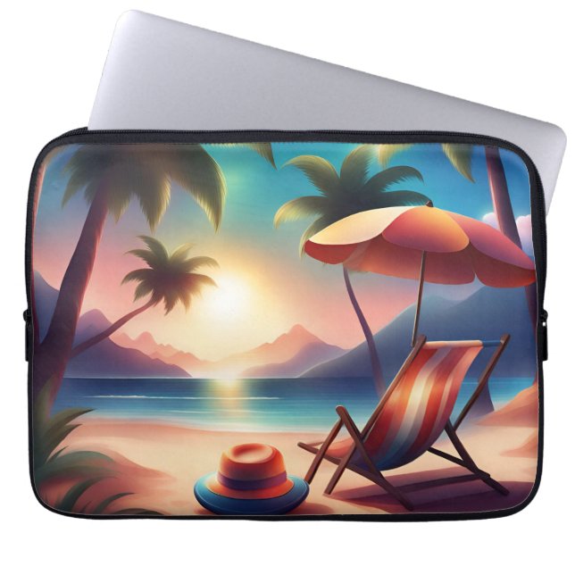 Housse Pour Ordinateur Portable belle plage (Devant)