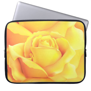 Housse Pour Ordinateur Portable Belle Rose Jaune