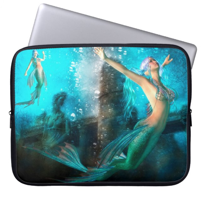 Housse Pour Ordinateur Portable Belle scène 3 de sirène (Devant)