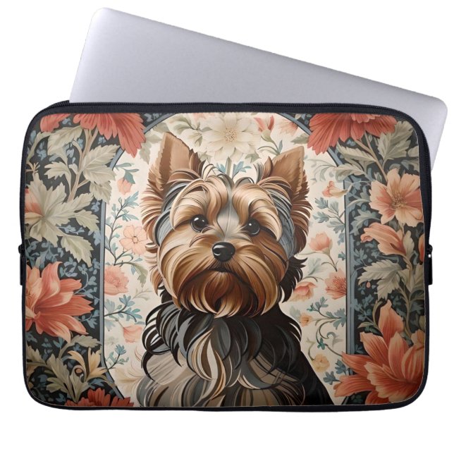 Housse Pour Ordinateur Portable Belle Yorkie | Yorkshire Terrier Portrait (Devant)