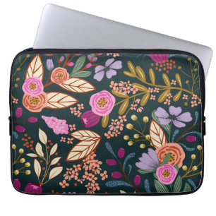 Housse Pour Ordinateur Portable Belles fleurs colorées saisissantes