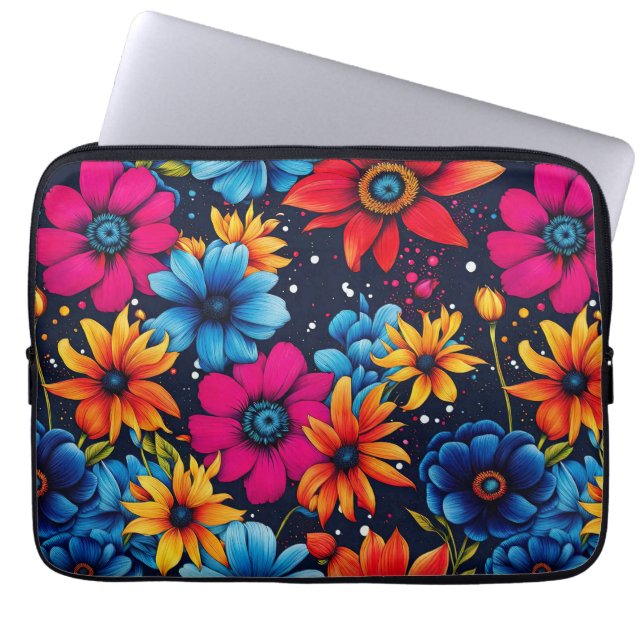 Housse Pour Ordinateur Portable Belles fleurs et Roses sucrés (Devant)