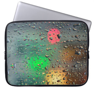 Housse Pour Ordinateur Portable Belles lumières brillantes sous la pluie