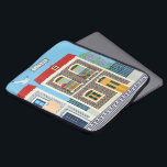 Housse Pour Ordinateur Portable Belles maisons portugaises avec tuiles ou azulejos<br><div class="desc">Lorsque vous vous promenez dans les rues anciennes de Lisbonne, Porto ou d'autres villes portugaises, vous découvrirez que l'histoire et la modernité se marient harmonieusement, laissant des souvenirs indélébiles à tous ceux qui visitent. Chaque ville possède des trésors architecturaux, mais le charme des vieilles maisons portugaises avec balcons en fer...</div>